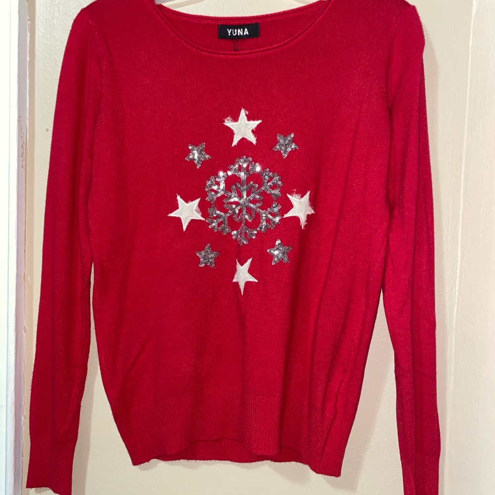 Red Snowflake Sweater